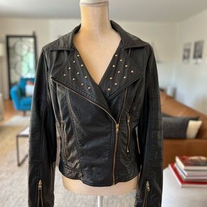 Vegan Leather Moto Jacket